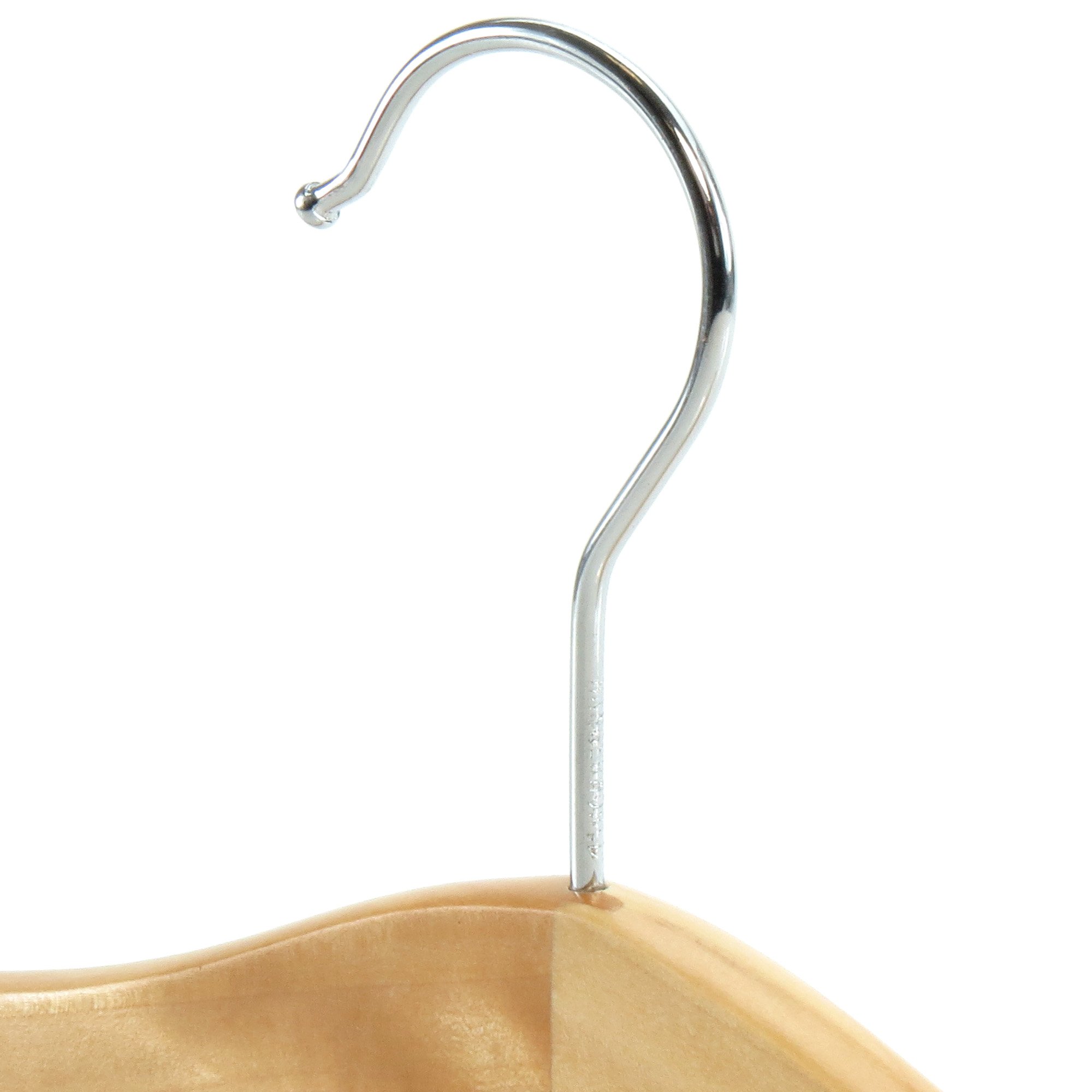12 Pack Natural Wooden Baby Hangers for Nursery - 9.8 Inch Kids Clothes Hangers with Swivel Hook - Perfect for Organizing Baby Clothes, Toddler Wardrobes & Nursery Storage