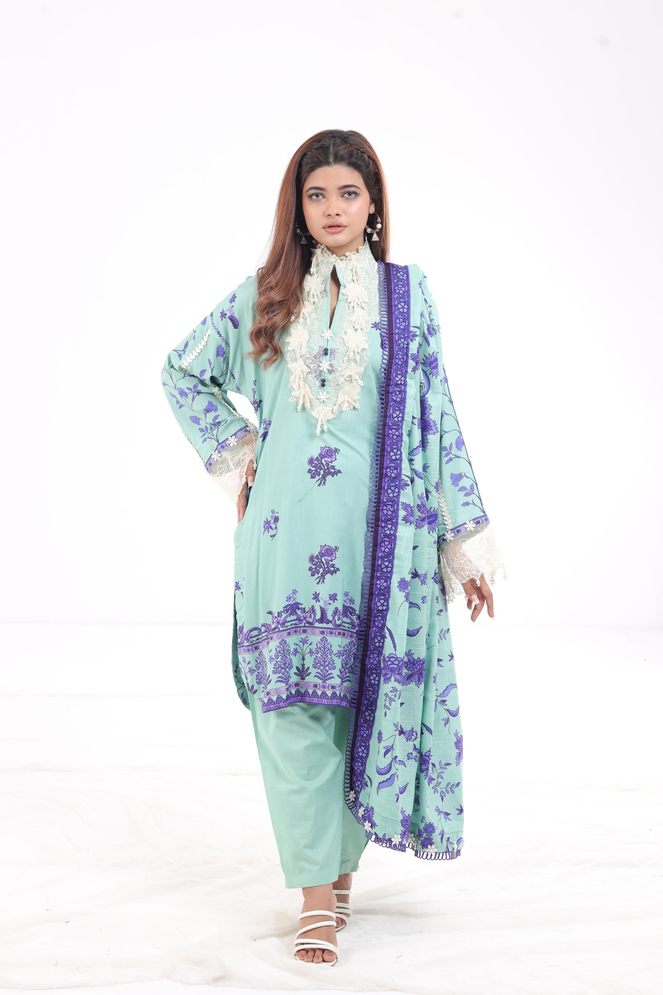 Sana Safinaz Muzlin Winter Stitched Embroidered Suit - Premium Pakistani Formal Wear for Women | Perfect for Weddings, Parties & Festive Occasions