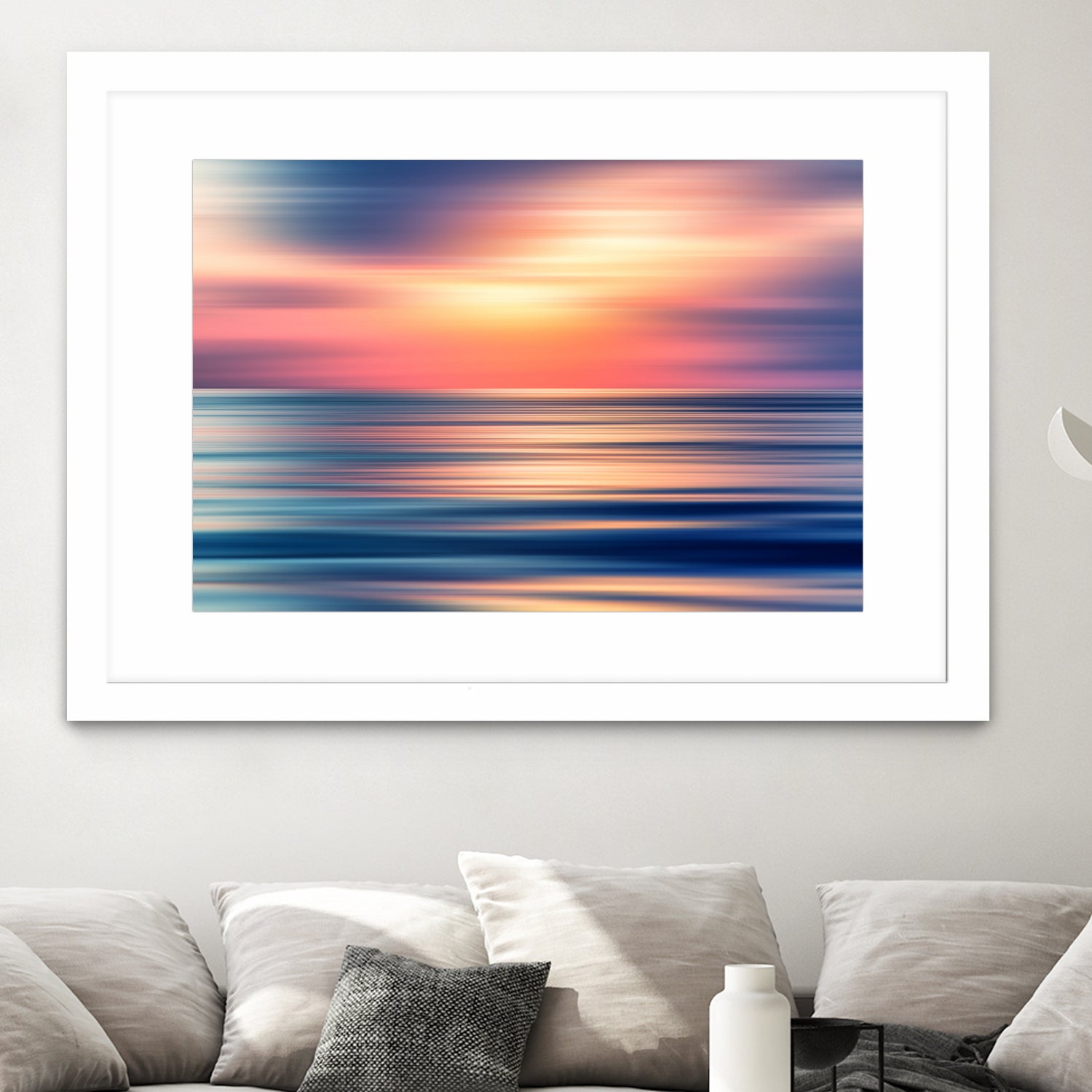 Abstract Sunset II Wall Art - Modern Canvas Painting for Home & Office Decor - Perfect for Living Room, Bedroom, or Office Space