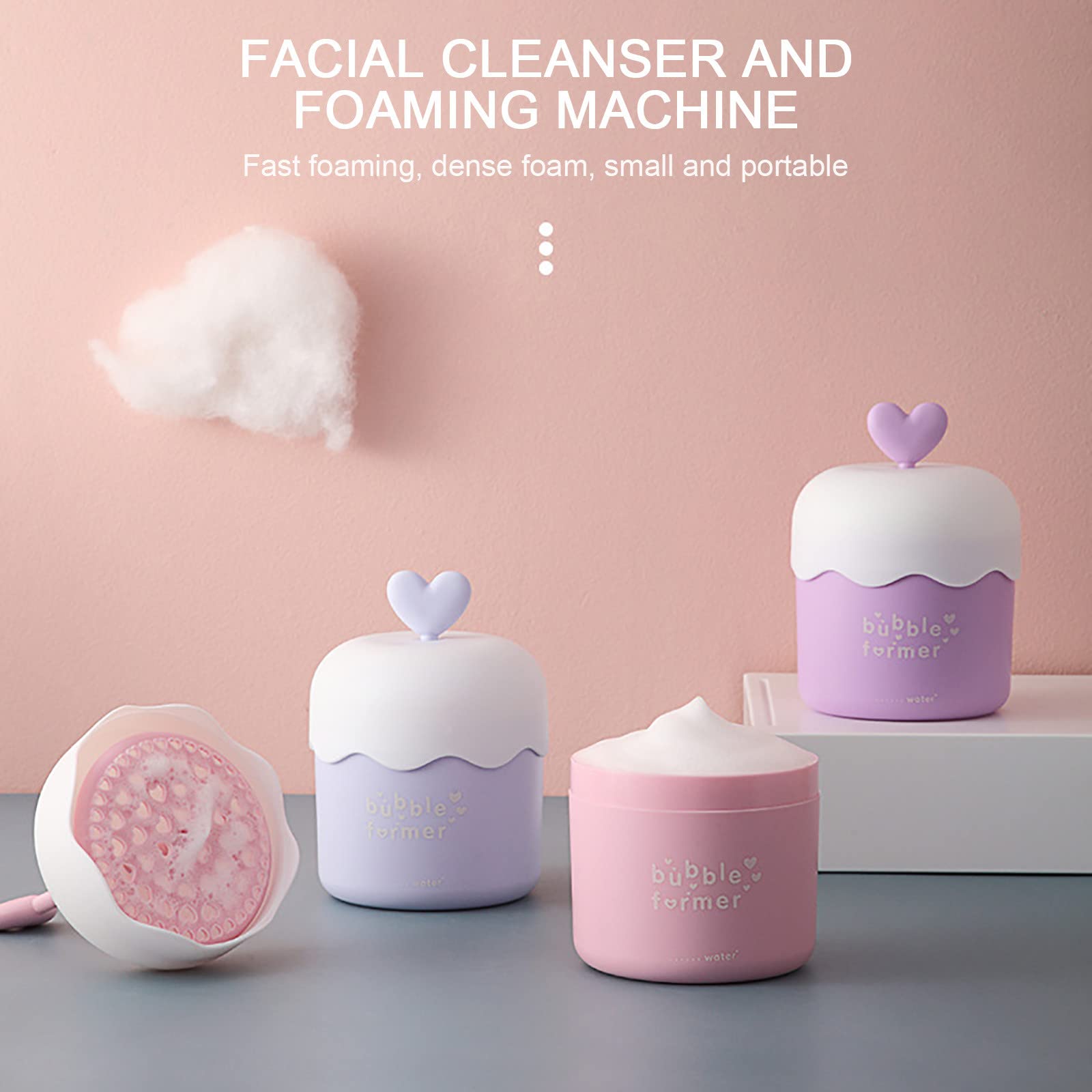 Herbivore Rose Foaming Cleanser - Portable Foam Maker for Face & Body Wash | Bubble Maker Tool for Facial Cleansing & Beauty Routine | Perfect Graduation Gift 2023 | Ideal for Spa, Skincare & Relaxation at Home