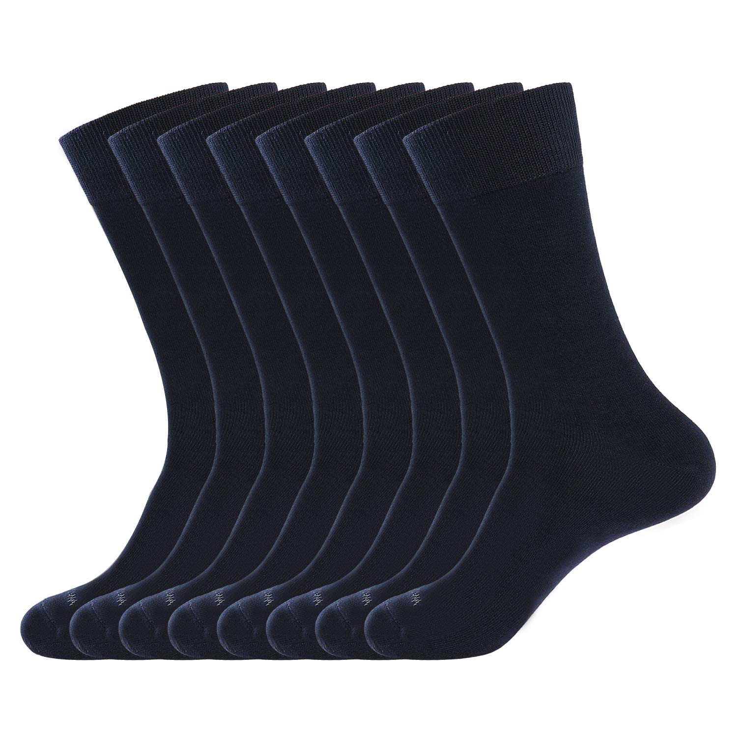 Wander Men's Dress Socks - 6/8 Pairs Cotton Thin Lightweight Breathable Socks for Work & Formal Occasions | Solid & Patterned Designs for Business, Office & Wedding Attire