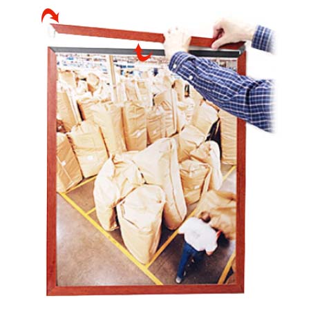 16x16 Wooden Frame Top Load Poster Display Sign Holder - Perfect for Retail Stores, Restaurants, and Event Signage