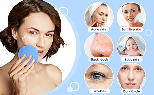 REETIK FASHION HUB 2-Pack Compressed Facial Cleansing Sponges - Gentle Exfoliating & Makeup Remover Pads for Soft Skin | Perfect for Daily Face Wash, Makeup Removal & Skincare Routine