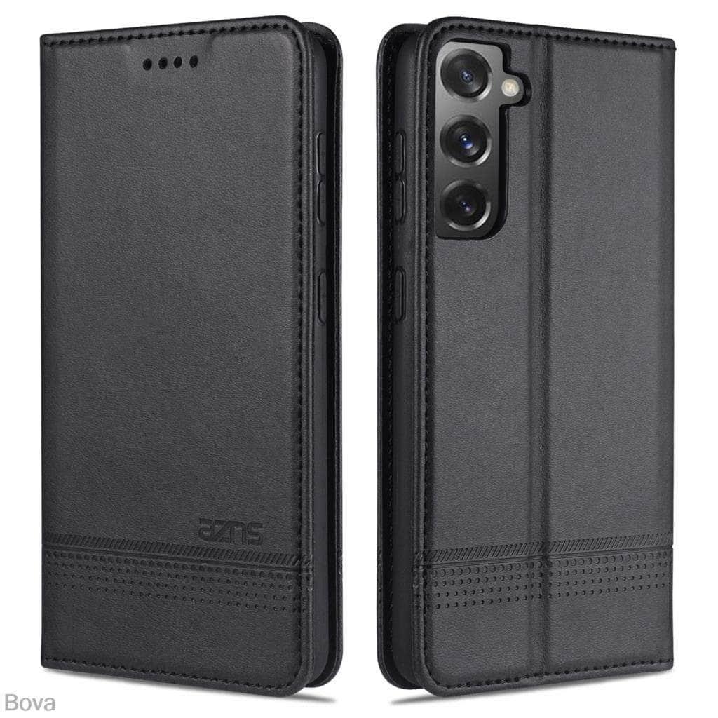 Premium Magnetic Heat Adsorption Leather Case for Samsung Galaxy S22 Ultra - Perfect for Work, Travel & Daily Protection