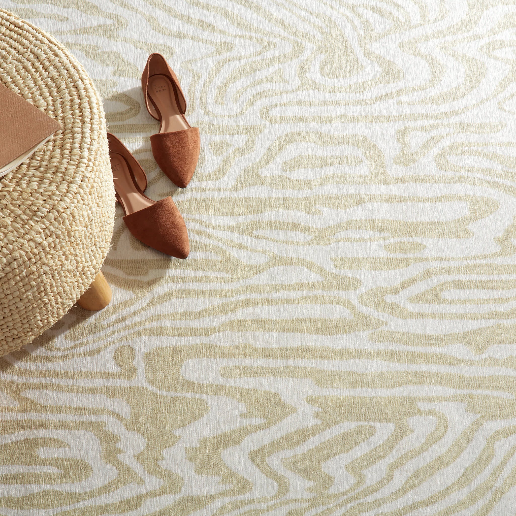 Amber Machine Washable Rug - Natural Fiber Non-Slip Area Rug for Living Room, Bedroom & Nursery | Eco-Friendly Home Decor