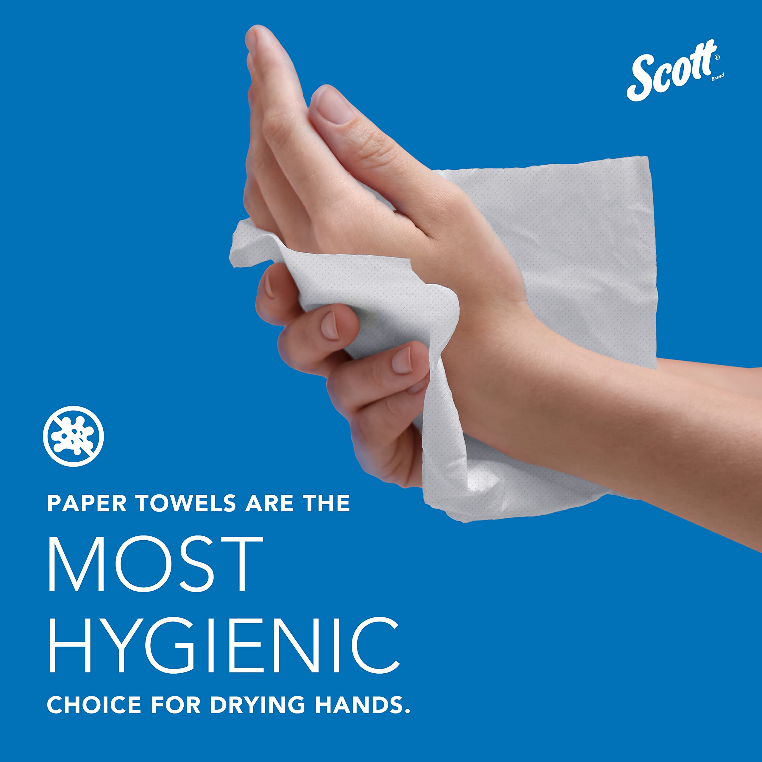 Scott Professional Essential Universal High-Capacity Hard Roll Paper Towels - 12 Rolls (1,000' Each) | 1.5