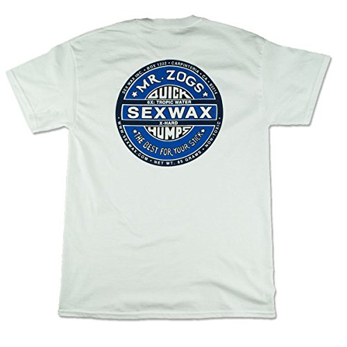 Sex Wax Men's Regular Fit Quickhumps Short Sleeve T-Shirt in White - XX-Large Size for Surfing & Beach Lifestyle