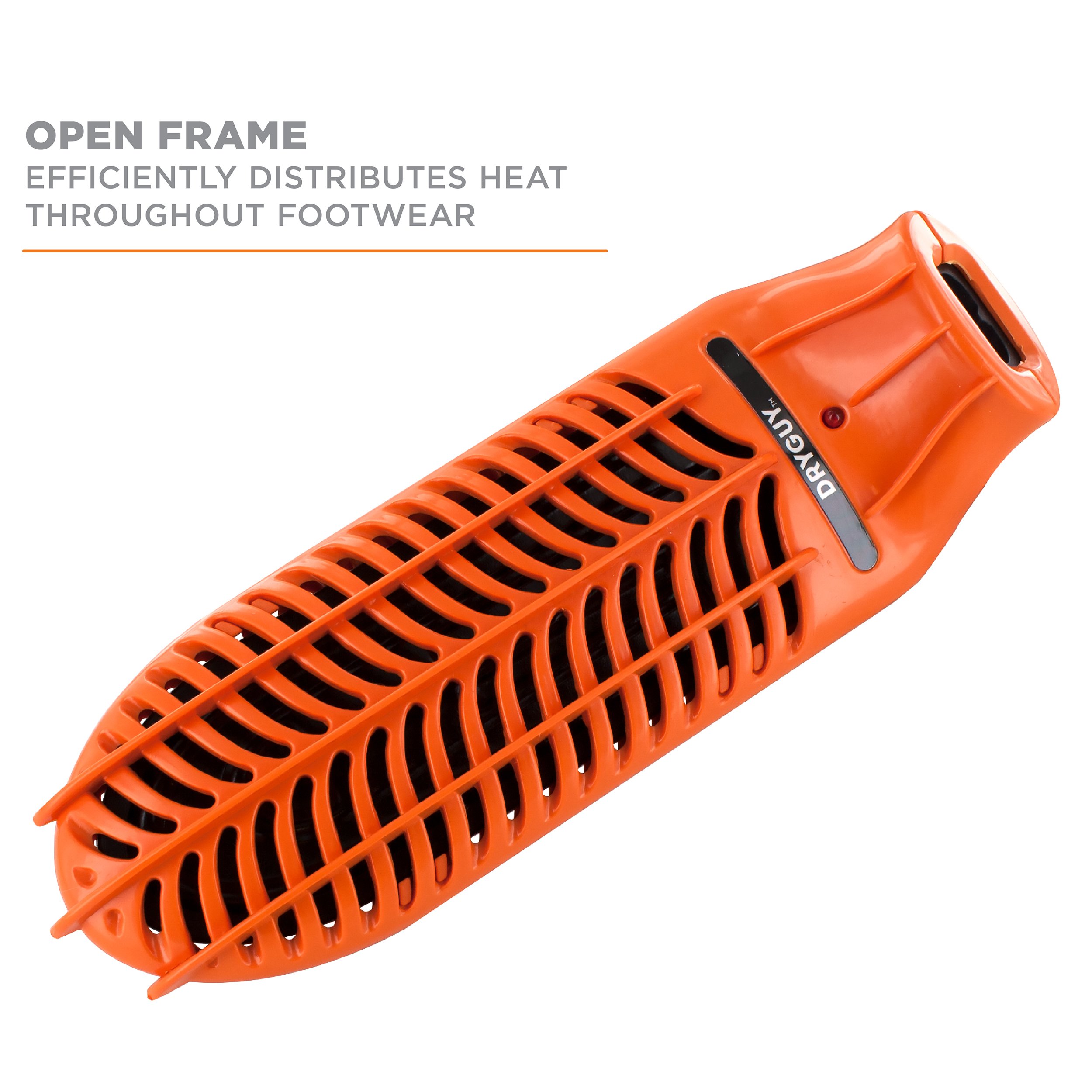 Portable Boot & Shoe Dryer Warmer for Travel - Fast Drying Electric Footwear Dryer with Heating Function (Orange/Black) - Perfect for Hiking, Camping & Winter Sports Gear Maintenance