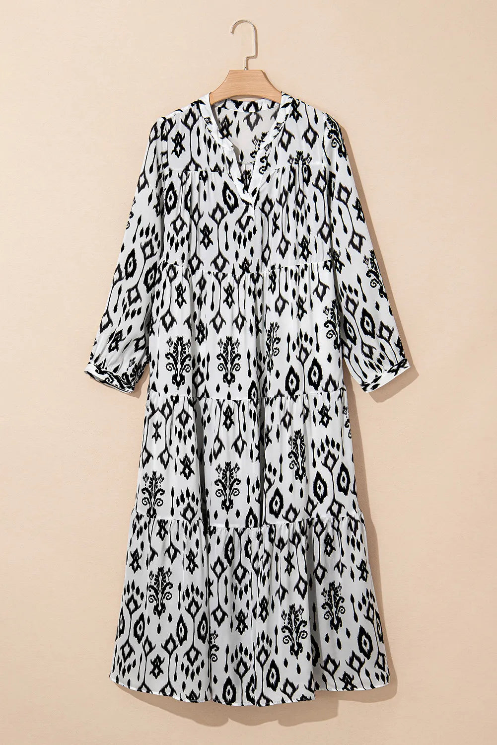 Elegant Long Sleeve Midi Dress for Women - Flowy A-Line Party Dress with Pockets - Perfect for Weddings, Office Wear & Fall Fashion