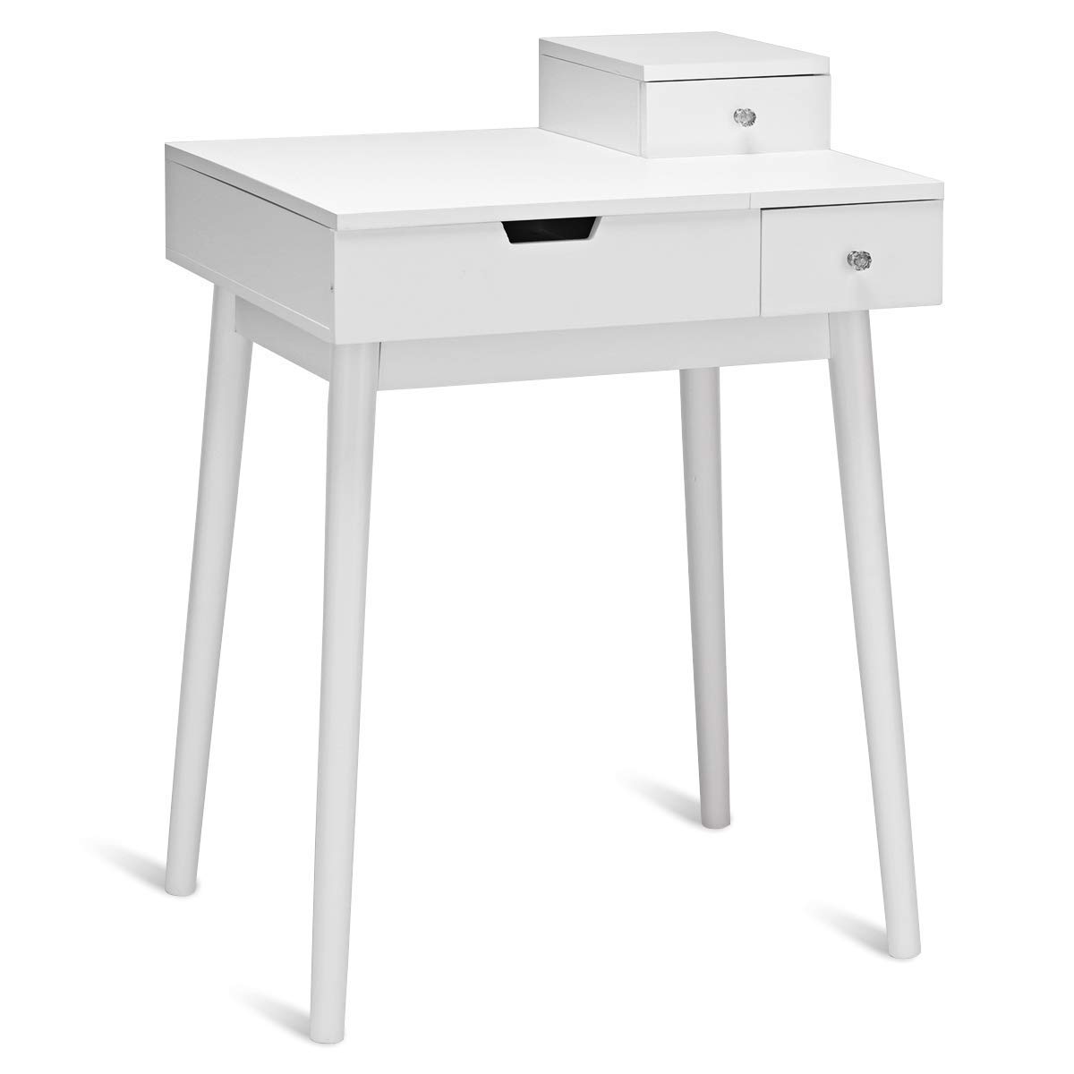 Casart Vanity Table Set with Mirror & Stool - Elegant Dressing Table for Makeup, Jewelry & Skincare - Perfect for Bedroom, Bathroom & Salon Decor