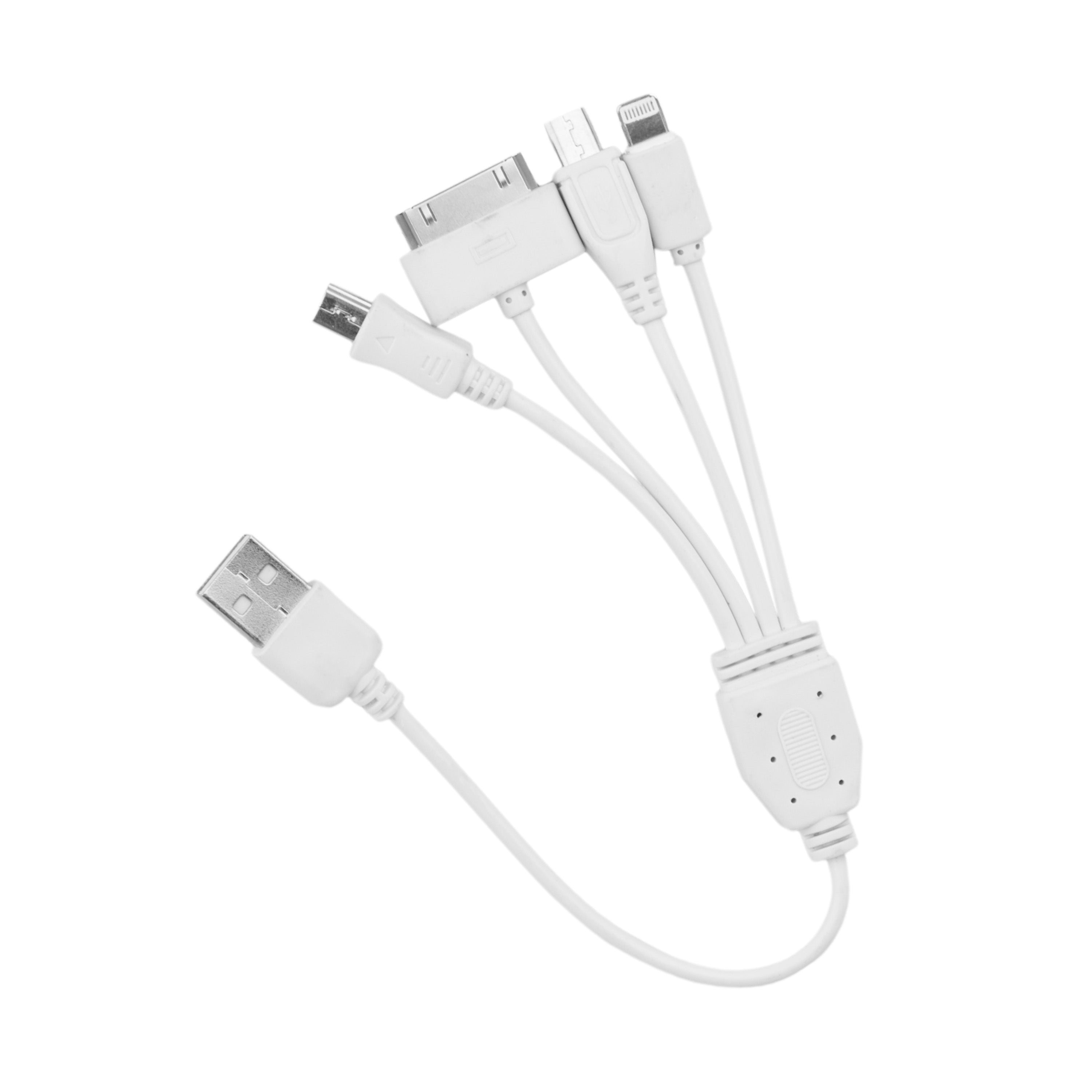 Multi-Function USB Combo Cable - 3-in-1 Charging Cord for iPhone, Android & Type-C Devices | Fast Charging & Data Sync | Perfect for Travel, Office & Home Use