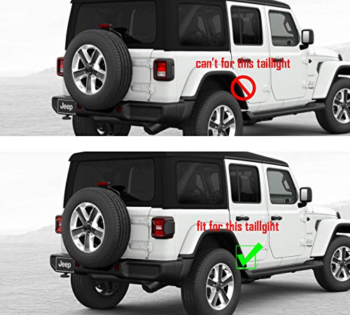 2018-2023 Jeep Wrangler JL Black Plastic Front Bumper Fog Light & Taillight Cover Trims - Durable Protector for Off-Road Adventures & Daily Driving