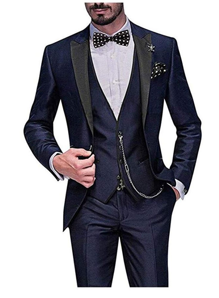 3-Piece Green Wedding Suit for Men - One Button Notch Lapel Groom Tuxedo | Perfect for Weddings, Proms & Formal Events