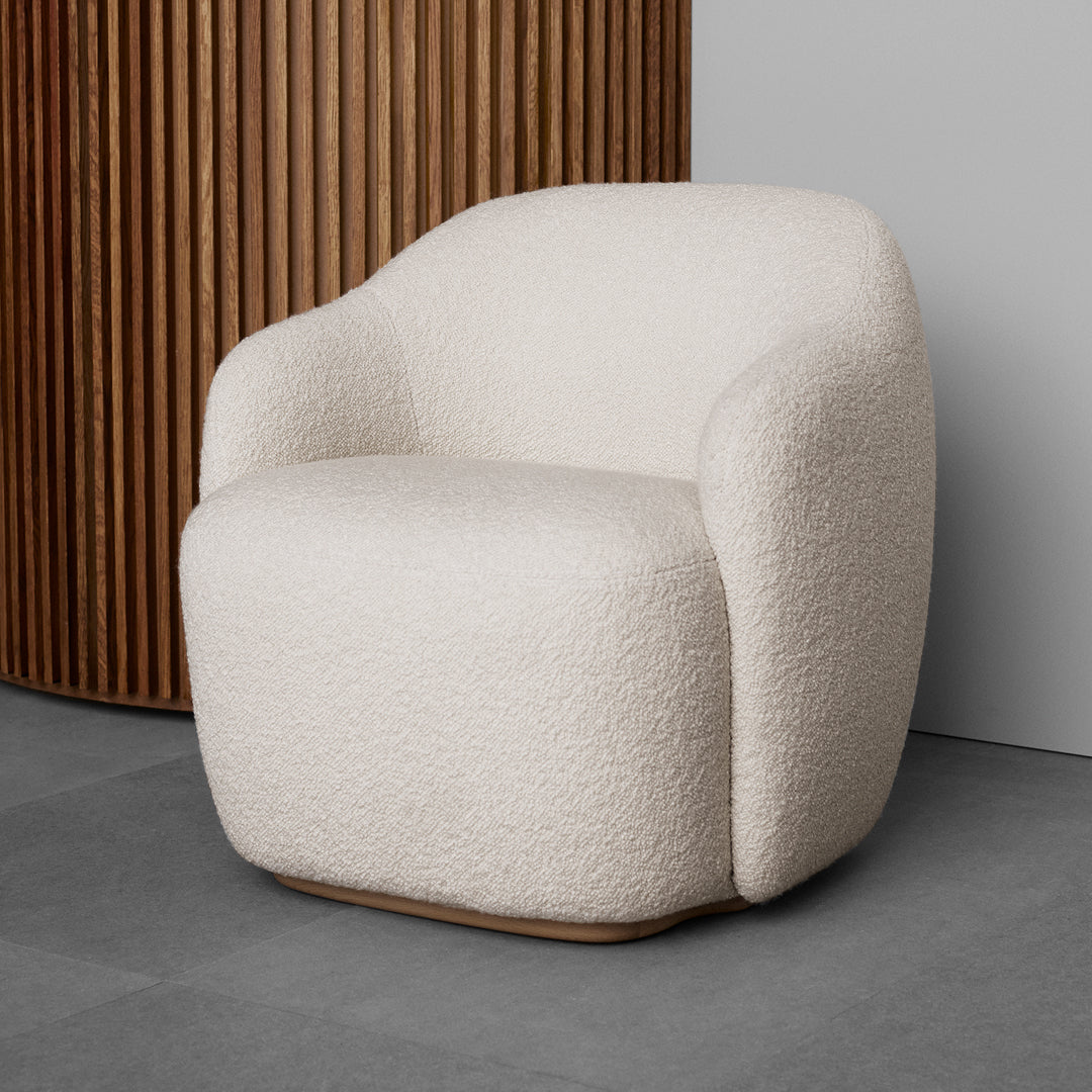Barba Club Chair - Modern Accent Armchair for Living Room, Lounge & Office - Stylish Comfortable Upholstered Chair with Wooden Legs - Perfect for Home Decor, Reading Nook & Relaxation