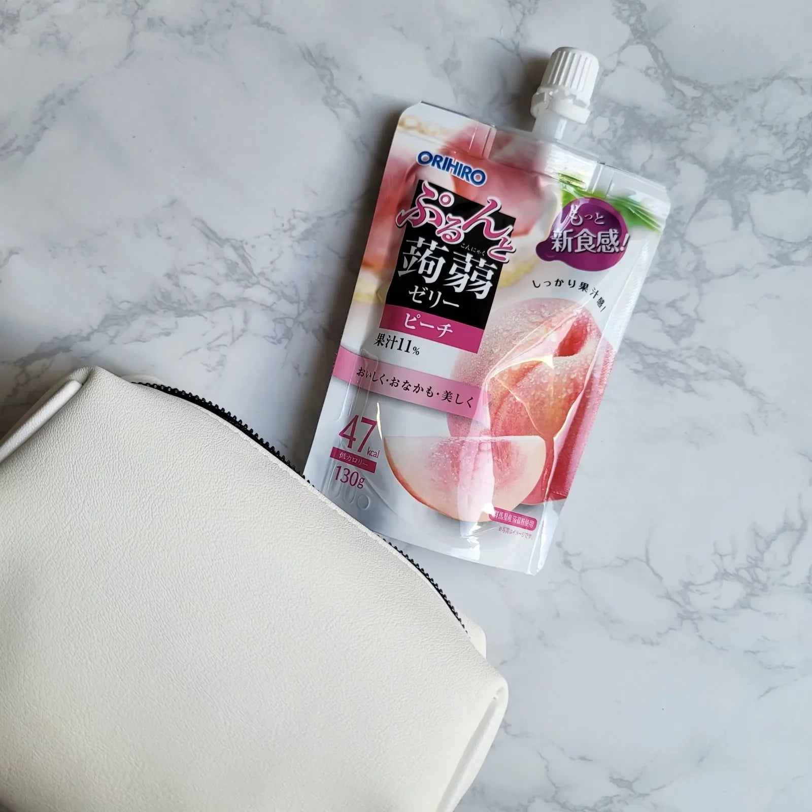 Orihiro Drinkable Konjac Jelly Peach Flavor 130g - Low Calorie Japanese Snack for Weight Loss, Diet & On-the-Go Healthy Treat