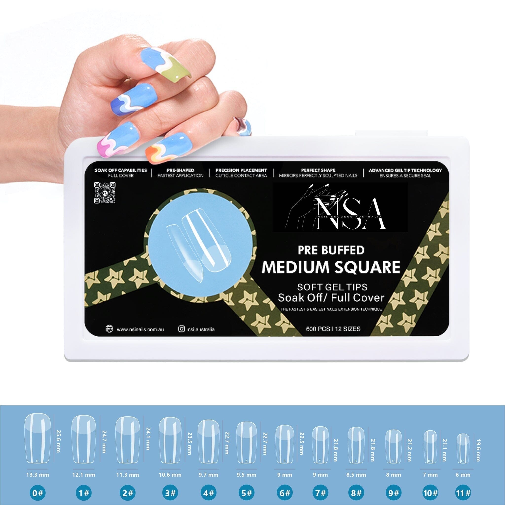 Gel Nail Extensions - Pre Buffed Tips for Strong & Natural-Looking Nails | Perfect for DIY Manicures & Salon Quality Results