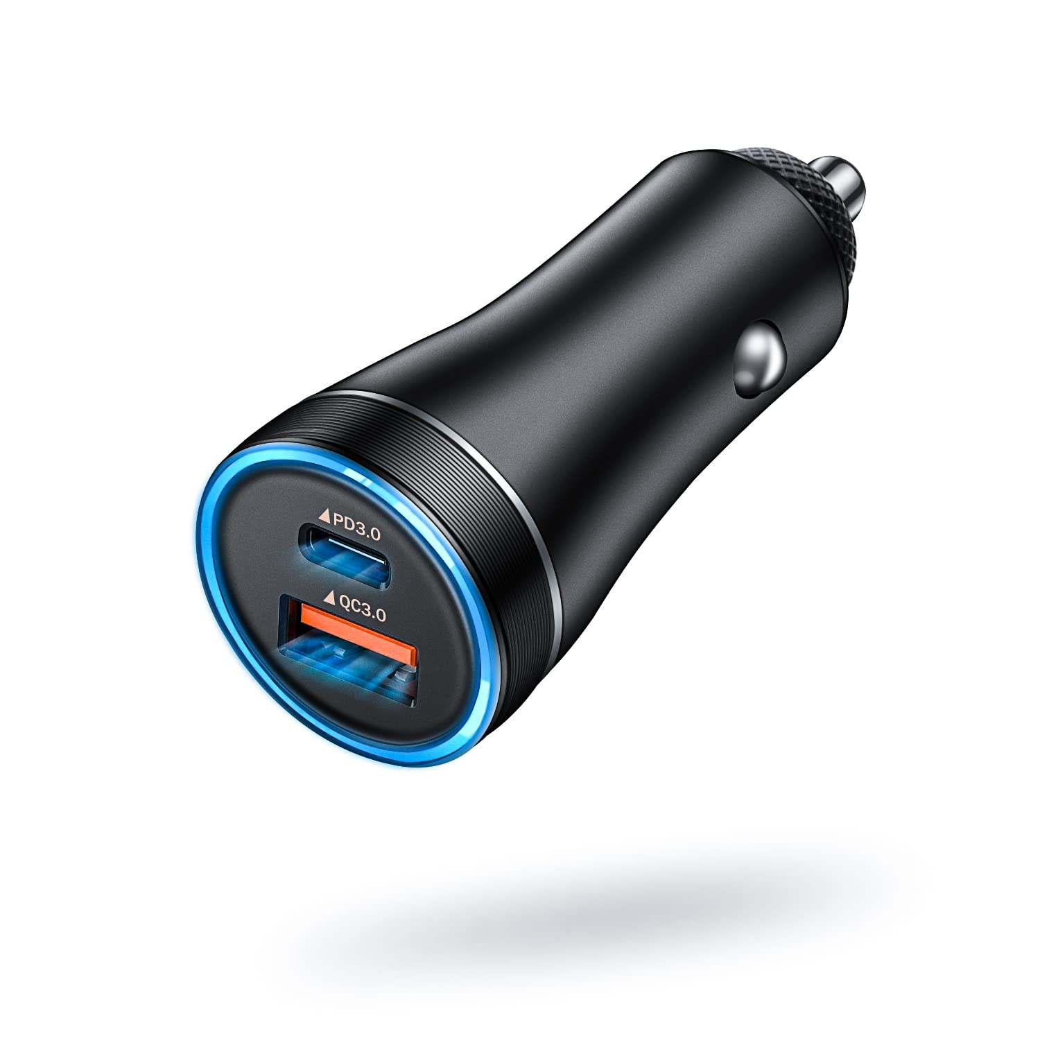 43W Dual Port PD Fast Car Charger for iPhone 13 Pro Max/12 Pro Max - Certified USB C Car Charger Adapter with Mini Embedded Cigarette Lighter - Perfect for Road Trips & Daily Commute