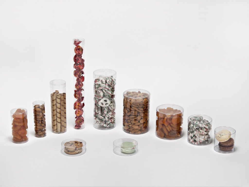 160Pcs Clear Plastic Cylinder Tubes 3x3 Inch with Lids - Round Acetate Packaging Containers for Party Decorations, Candy Storage, Jewelry Display & Craft Organizing