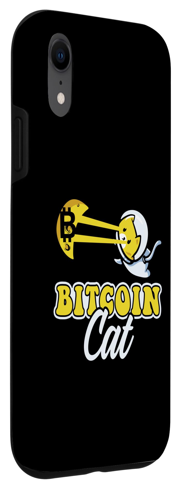 iPhone XR Case with Astronaut & Bitcoin Cryptocurrency Cat Laser Eyes Moon Design - Perfect for Crypto Enthusiasts & Tech Lovers