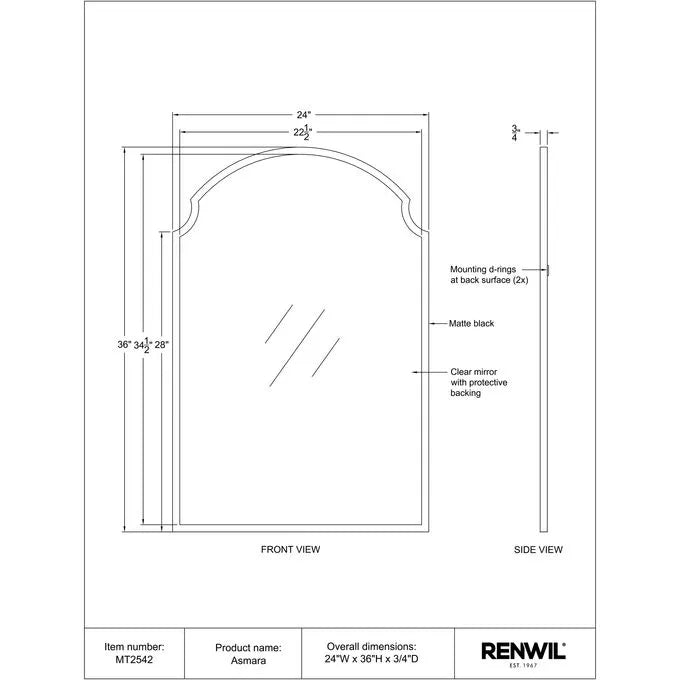 Asmara Wall Mirror - Full Length Floor Mirror with Adjustable Tilt, Modern Home Decor for Bedroom, Living Room, and Entryway - Perfect for Outfit Checks and Home Styling