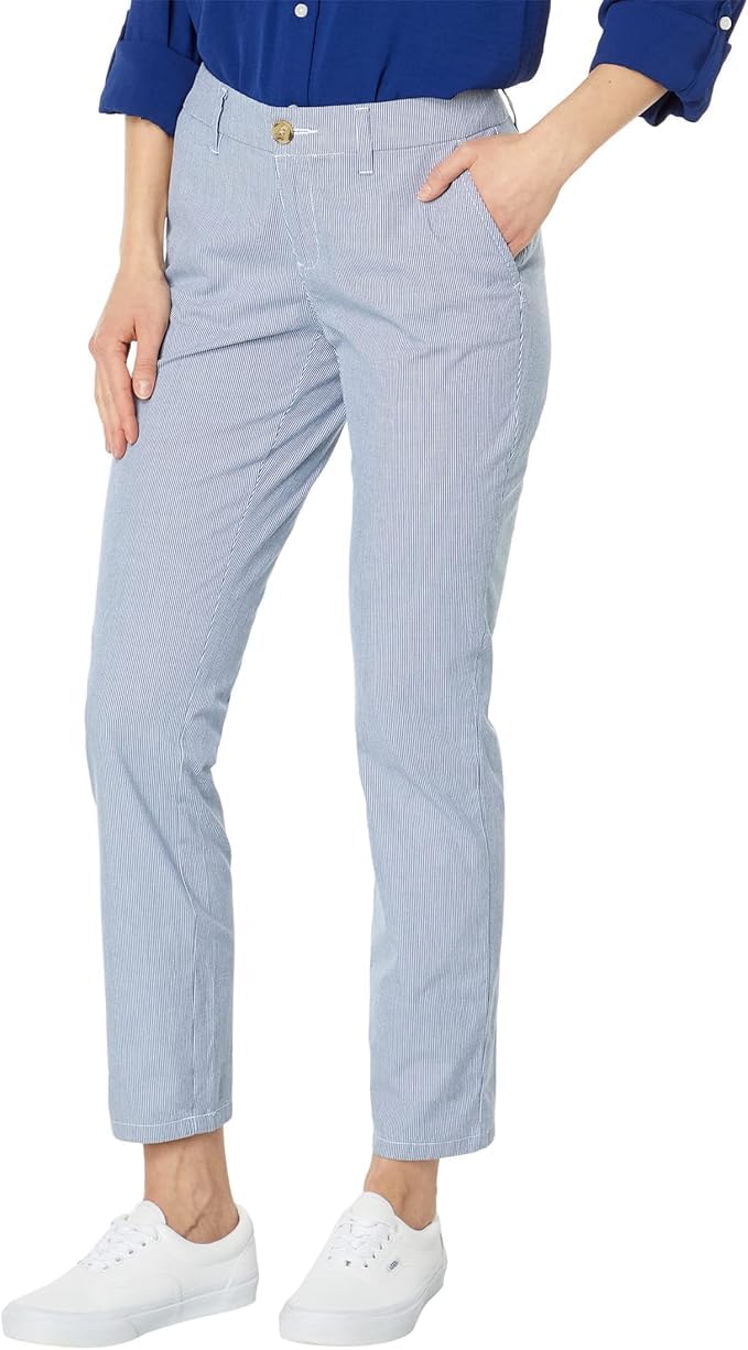 Tommy Hilfiger Women's Hampton Chino Pants - Lightweight Relaxed Fit Casual Pants for Work, Travel & Everyday Wear | Comfortable Stretch Fabric