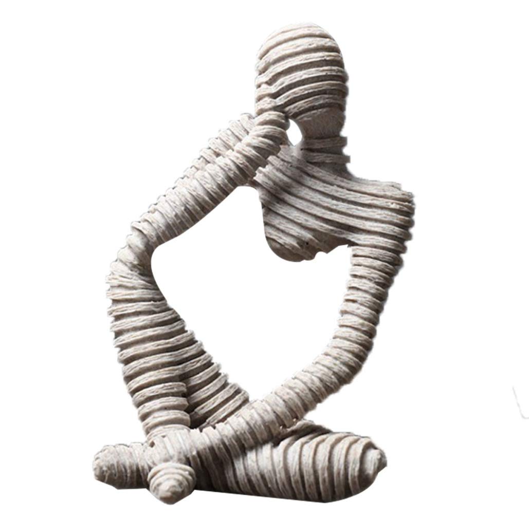 Handmade Resin Abstract Thinker Statue - Modern European Style Home Decor Sculpture | Minimalist Art Figurine for Living Room, Office & Bookshelf Display