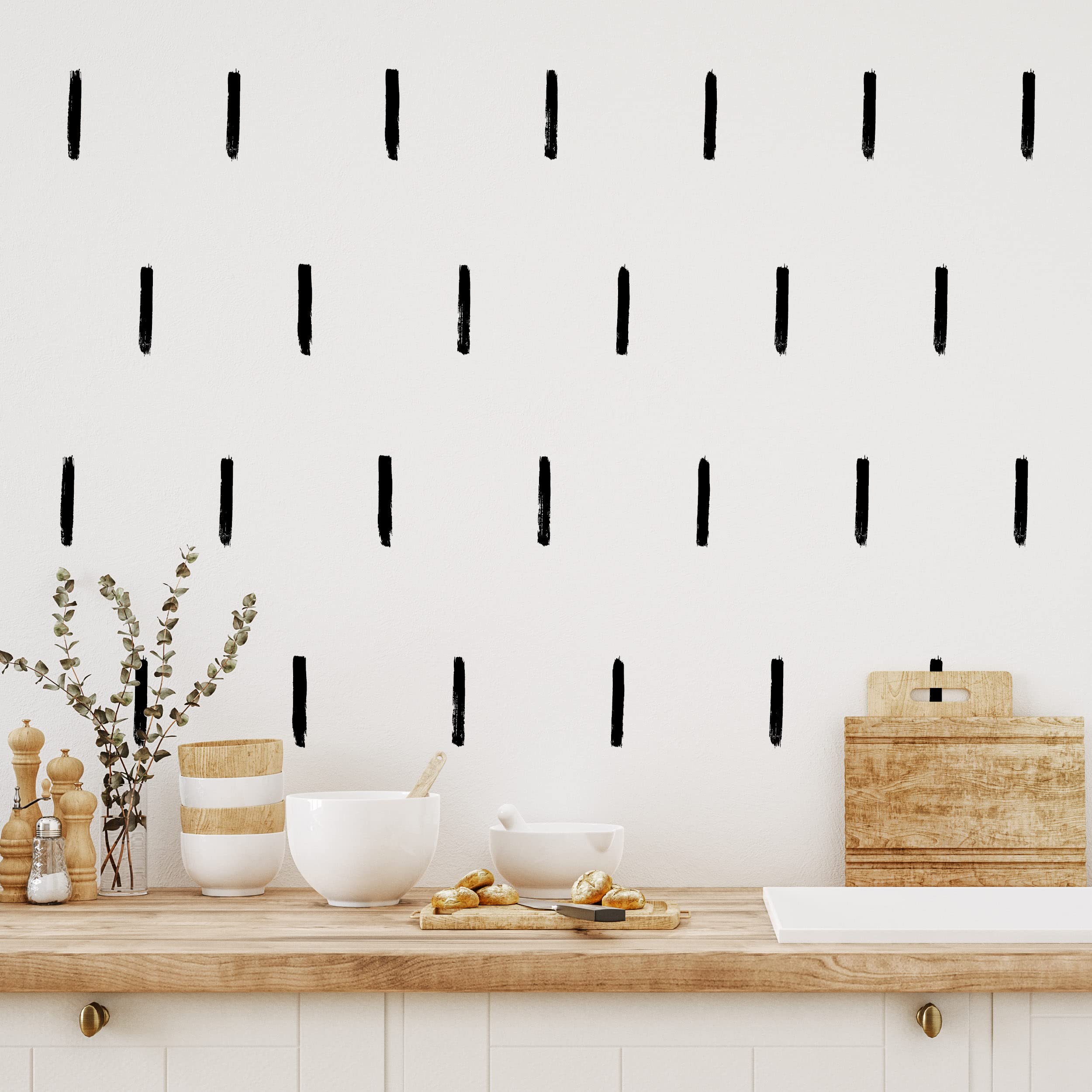 270-Piece Watercolor Black Line Wall Decals - Removable Vinyl Wall Stickers for Nursery, Bedroom, Bathroom & Classroom Decor | Peel & Stick Indoor Wall Art for Home, Office & Kids Room Design
