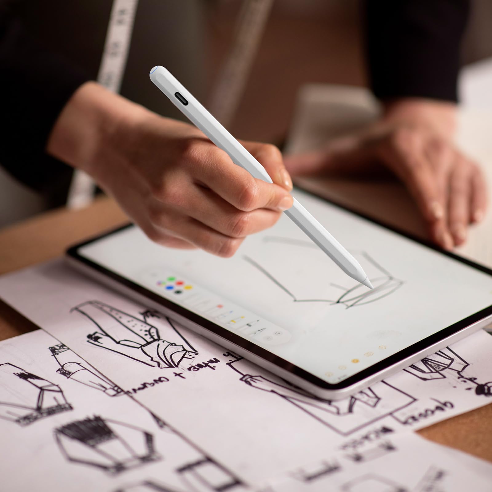 Apple Pencil Alternative - Stylus Pen for iPad with Palm Rejection & Tilt Sensitivity, Compatible with iPad Pro 11