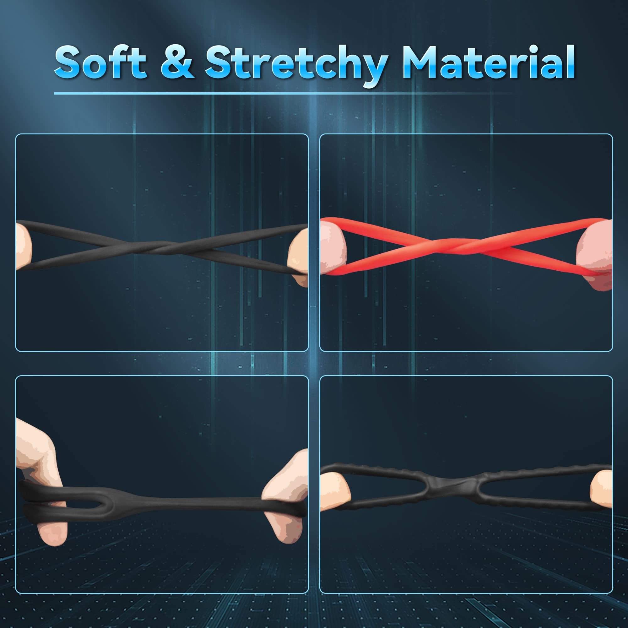 Amortoy 10-Piece Silicone Cock Ring Set for Men - Stretchy Penis Sleeves & Shaft Rings to Enhance Erection & Pleasure - Soft Adult Sex Toys for Couples - Perfect for Spicing Up Intimate Moments & Sensual Play