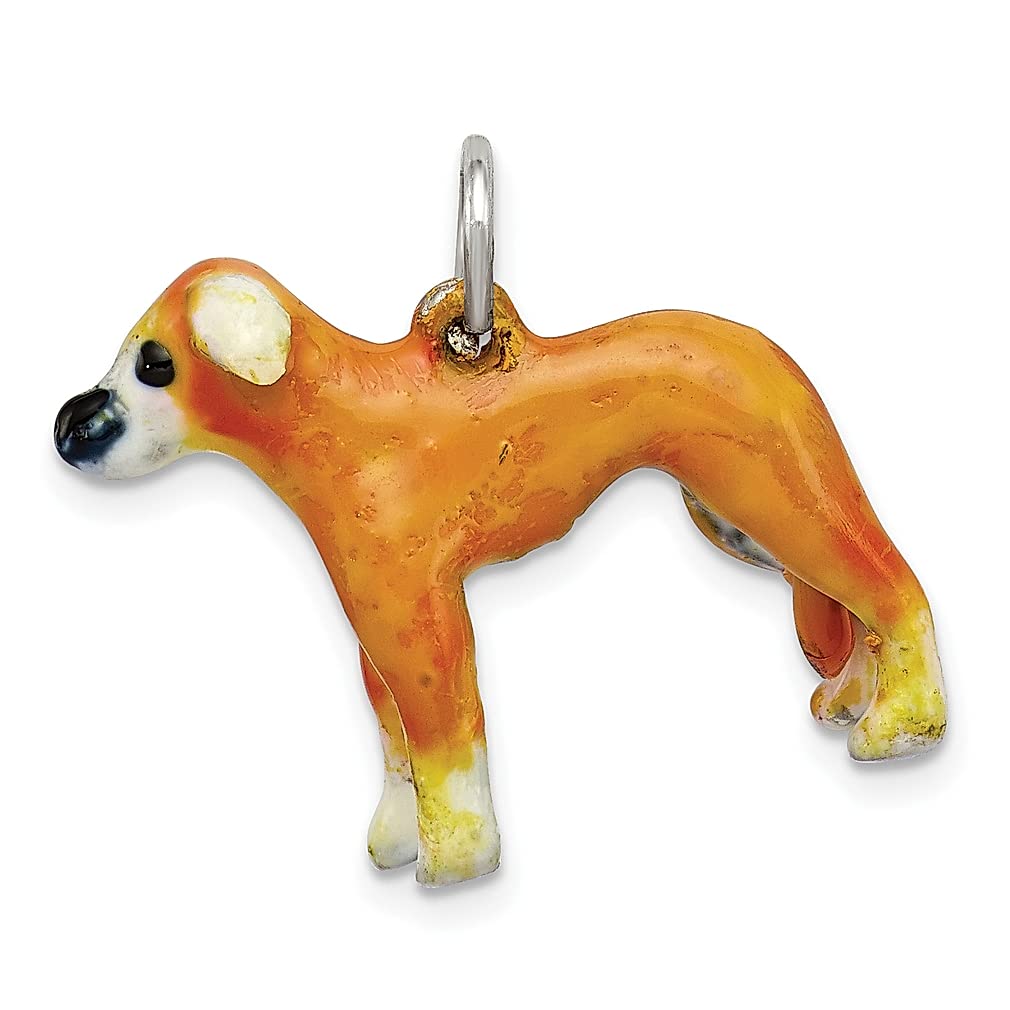 925 Sterling Silver Enameled Whippet Charm Necklace - Elegant Dog Pendant Jewelry for Women | Perfect Gift for Her | Birthday, Anniversary & Everyday Wear
