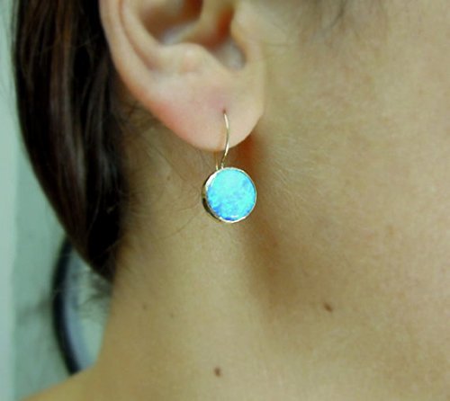Elegant Opal Earrings Set in 14K Gold - Perfect for Weddings, Parties & Special Occasions