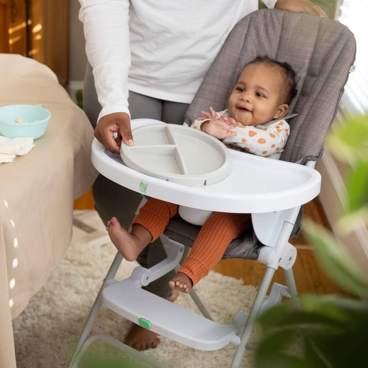 Ingenuity Sun Valley Compact Highchair - Portable Baby High Chair for Travel & Home Use - Lightweight, Foldable & Easy to Clean - Perfect for Dining, Restaurants & Outdoor Activities