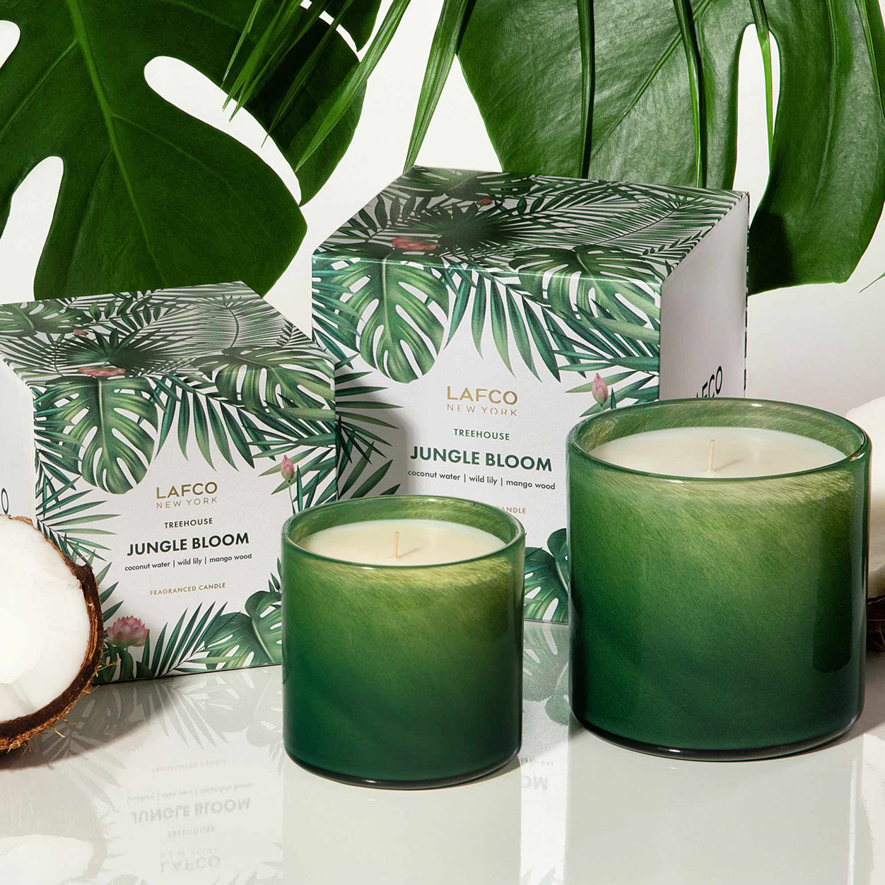 Jungle Bloom Scented Candle - Natural Soy Wax, Long-Lasting Fragrance for Home, Spa & Romantic Ambiance