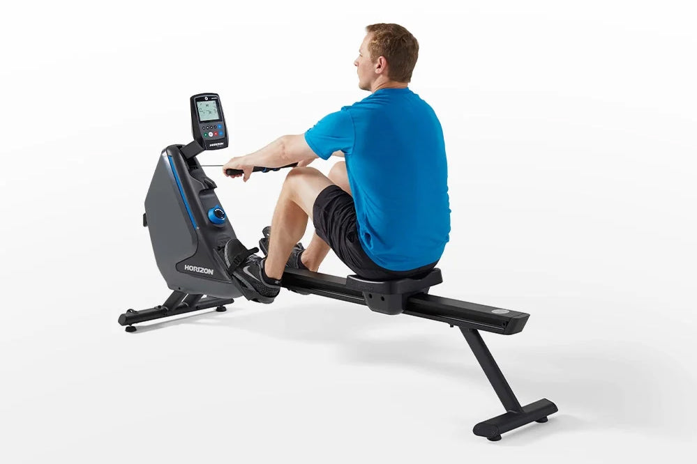 Horizon Oxford 3 Rowing Machine for Home Gym - Magnetic Rower with LCD Monitor for Cardio & Full Body Workout - Perfect for Small Spaces & Indoor Fitness Training