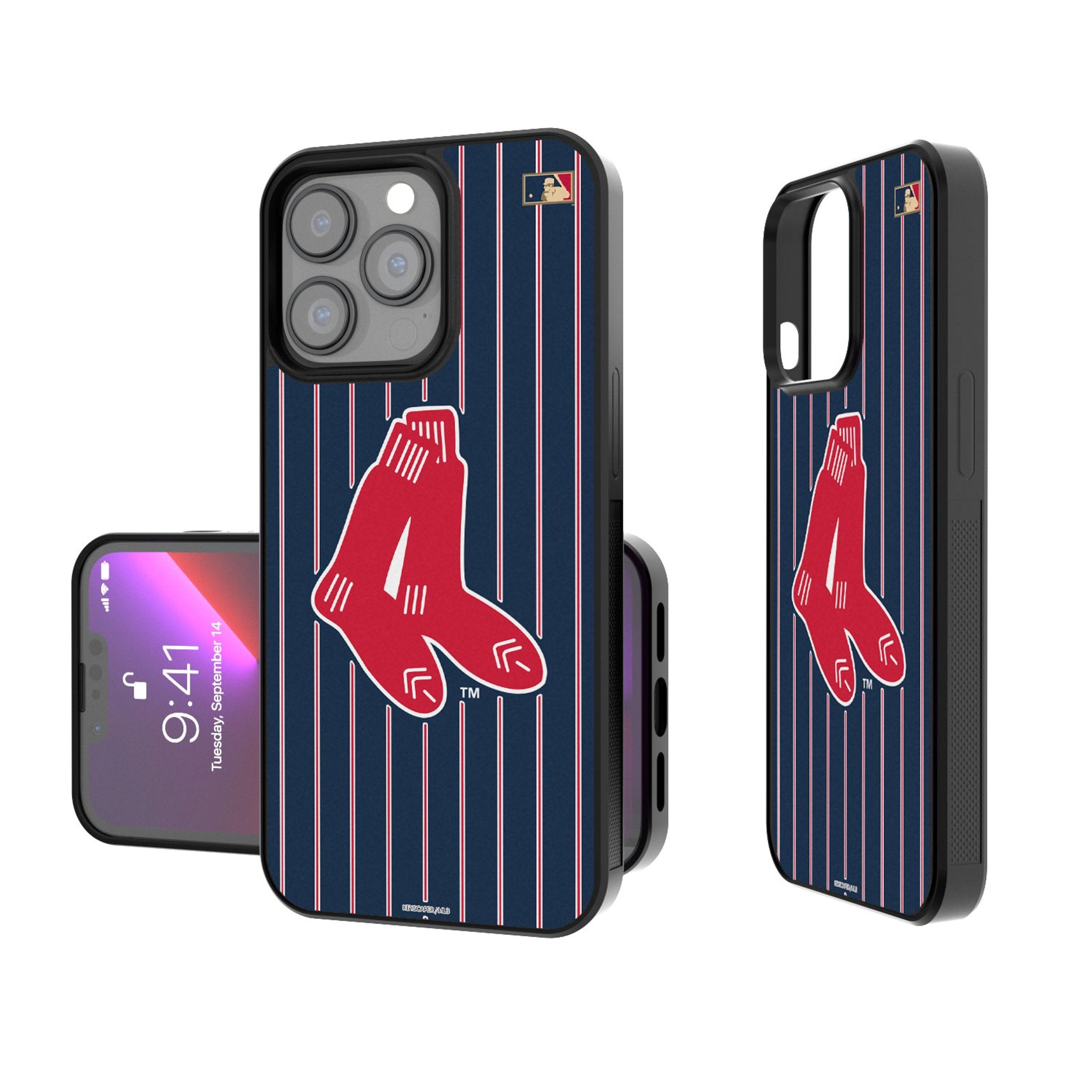Boston Red Sox 1924-1960 Cooperstown Collection Pinstripe Bump Phone Case - Vintage Baseball Team Design for iPhone & Android - Perfect for Baseball Fans & Sports Enthusiasts