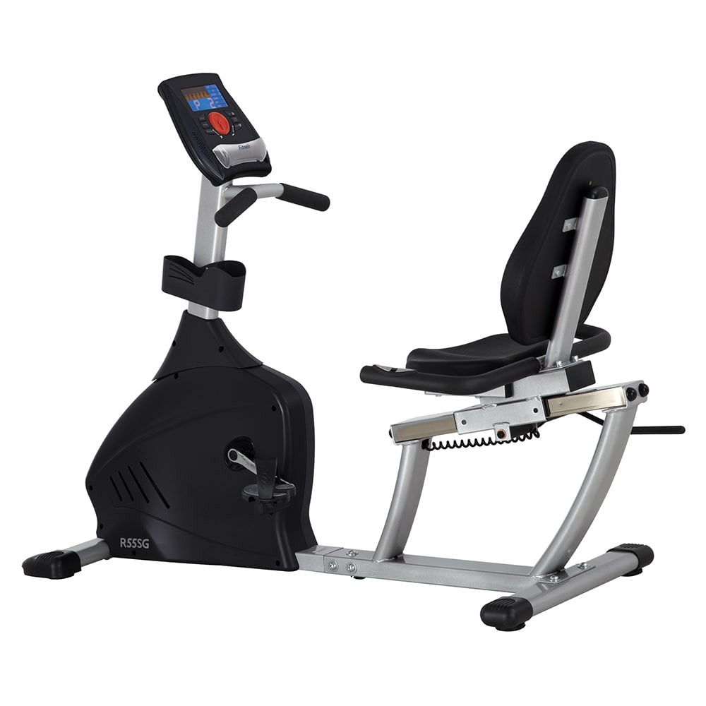 Fitnex R55SG Recumbent Exercise Bike for Home Workout - Low Impact Cardio Machine for Seniors & Rehabilitation - Quiet Indoor Cycling Bike with LCD Display & Adjustable Seat