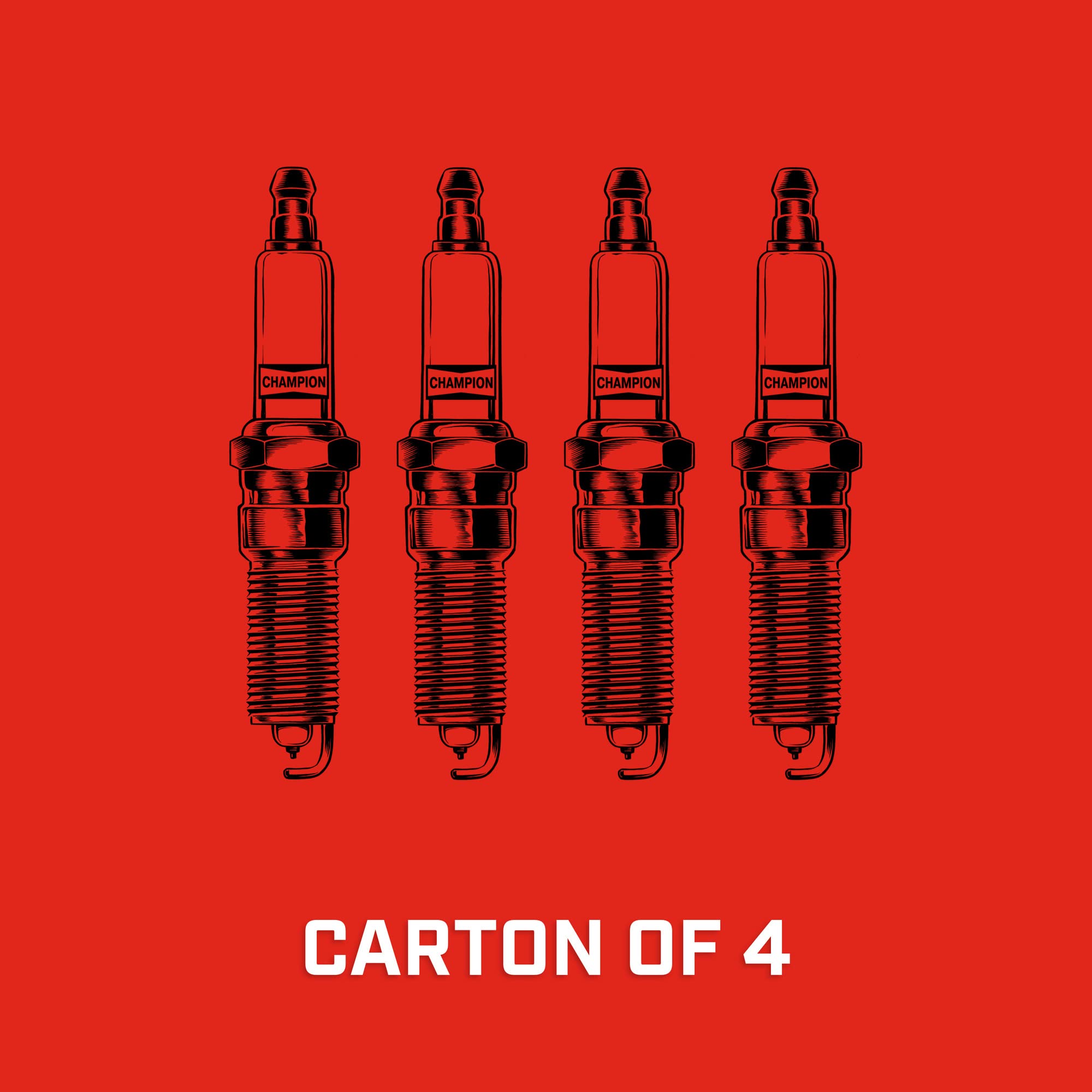 Champion Iridium 9404 Spark Plug (4-Pack) RS14WYPB5 - High Performance Spark Plugs for Cars, Trucks & SUVs - Ideal for Daily Commuting & Long Road Trips