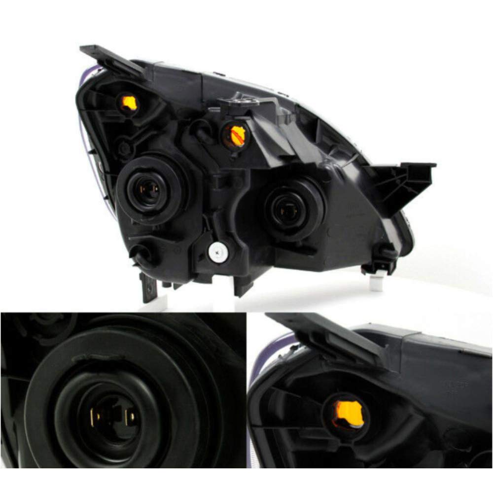 2005-2006 Japan Built Model Black Left & Right Side Replacement Headlights - Perfect for Night Driving & Car Restoration Projects
