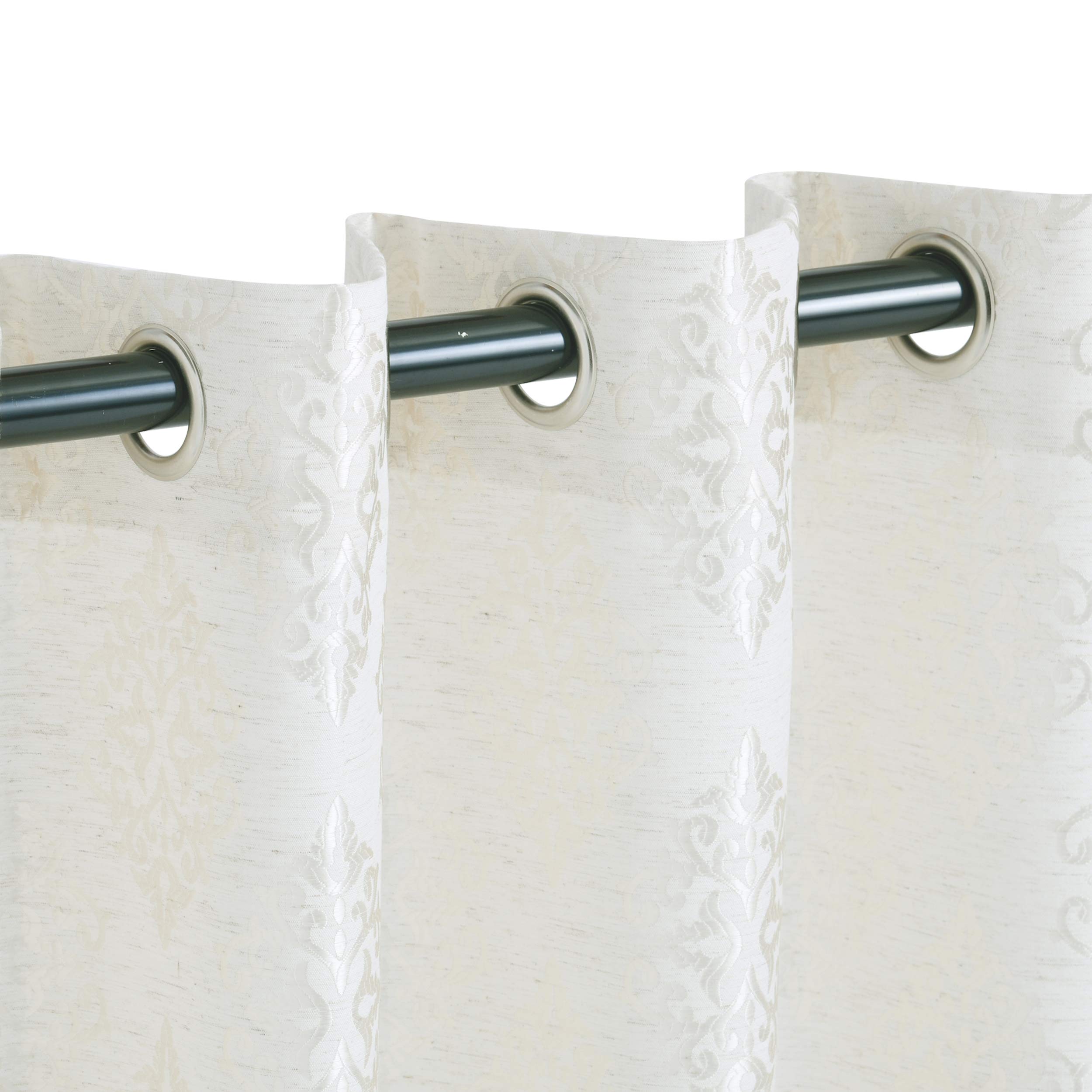 Elegant Jacquard Embroidered Curtains Set of 2 - 52