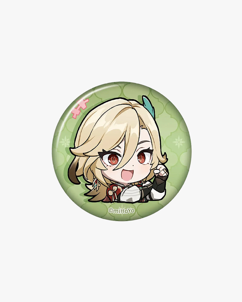 Genshin Impact© Chibi Character Emote Badge Set Vol.3 - Cute Collectible Pins for Backpacks, Jackets & Cosplay Accessories
