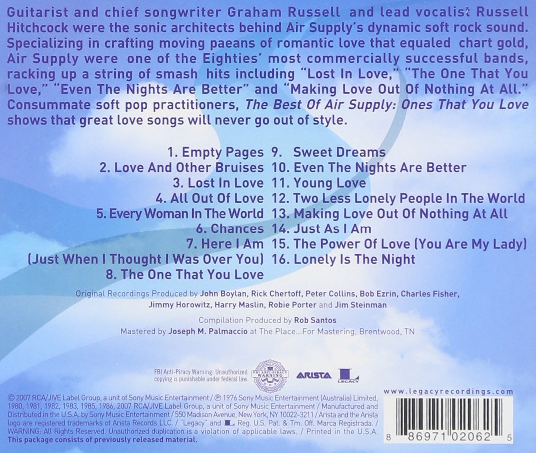 Air Supply Greatest Hits: Best Love Songs Collection - Perfect for Romantic Evenings & Relaxing Moments