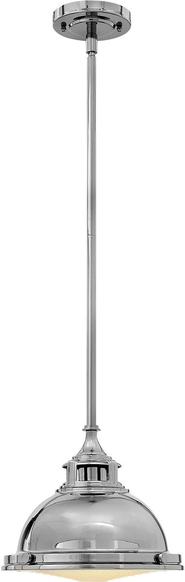 12W Amelia Mini Pendant Light Fixture in Polished Nickel Finish - Perfect for Kitchen Island, Dining Room, or Entryway Lighting