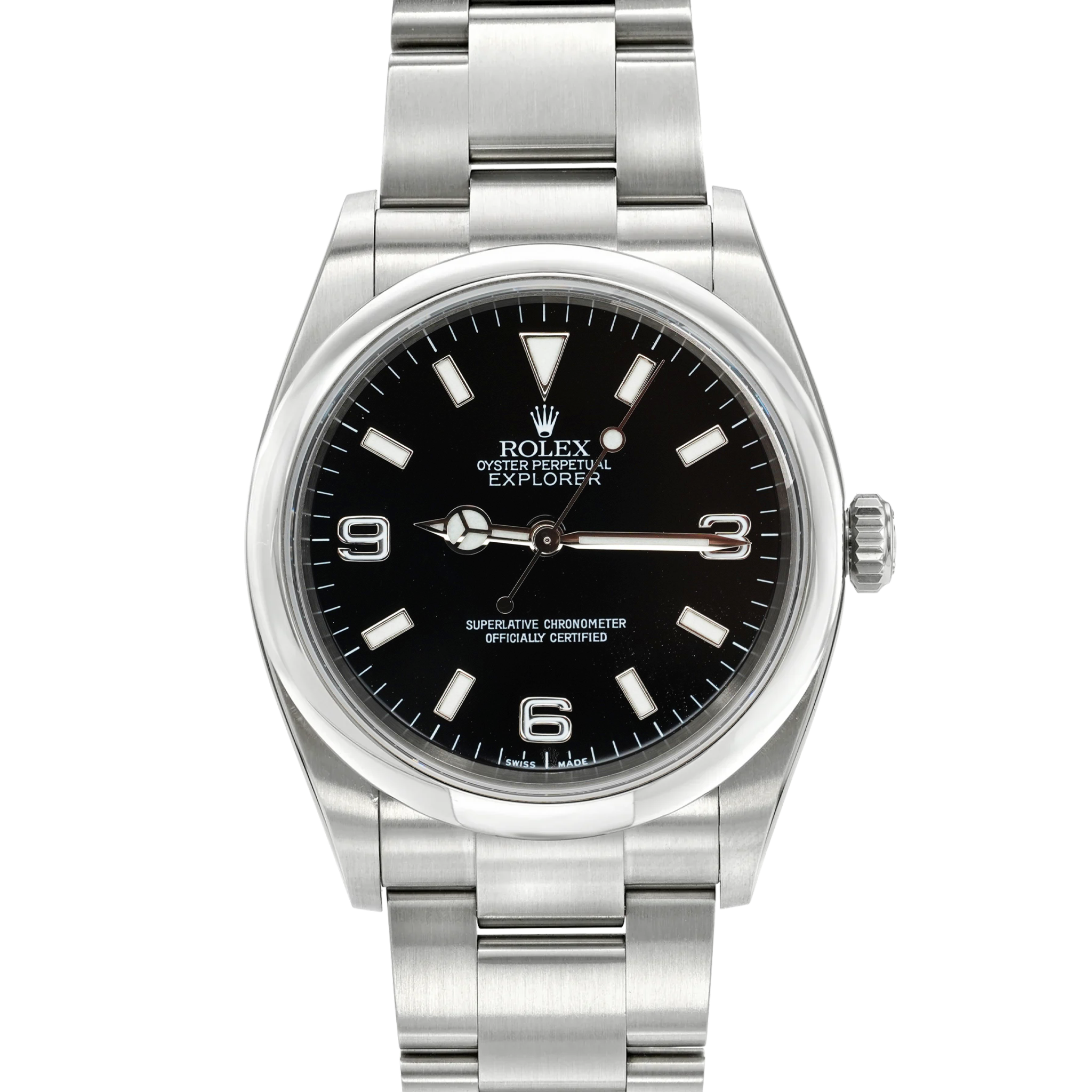 Rolex Explorer 114270 Black Stainless Steel Men's Watch - Luxury Automatic Timepiece for Business, Travel & Outdoor Adventures