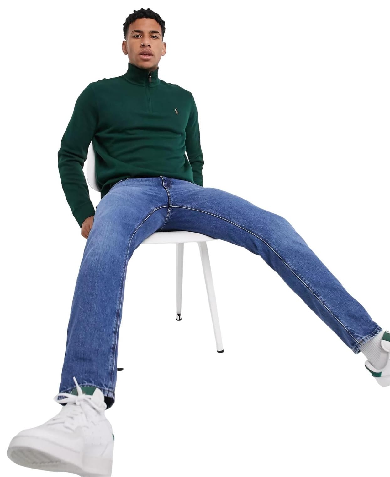 Ralph Lauren Men's Long Sleeve Fleece Quarter Zip Pullover Sweatshirt - Comfortable Casual Wear for Fall & Winter, Perfect for Outdoor Activities, Work & Weekend Relaxation