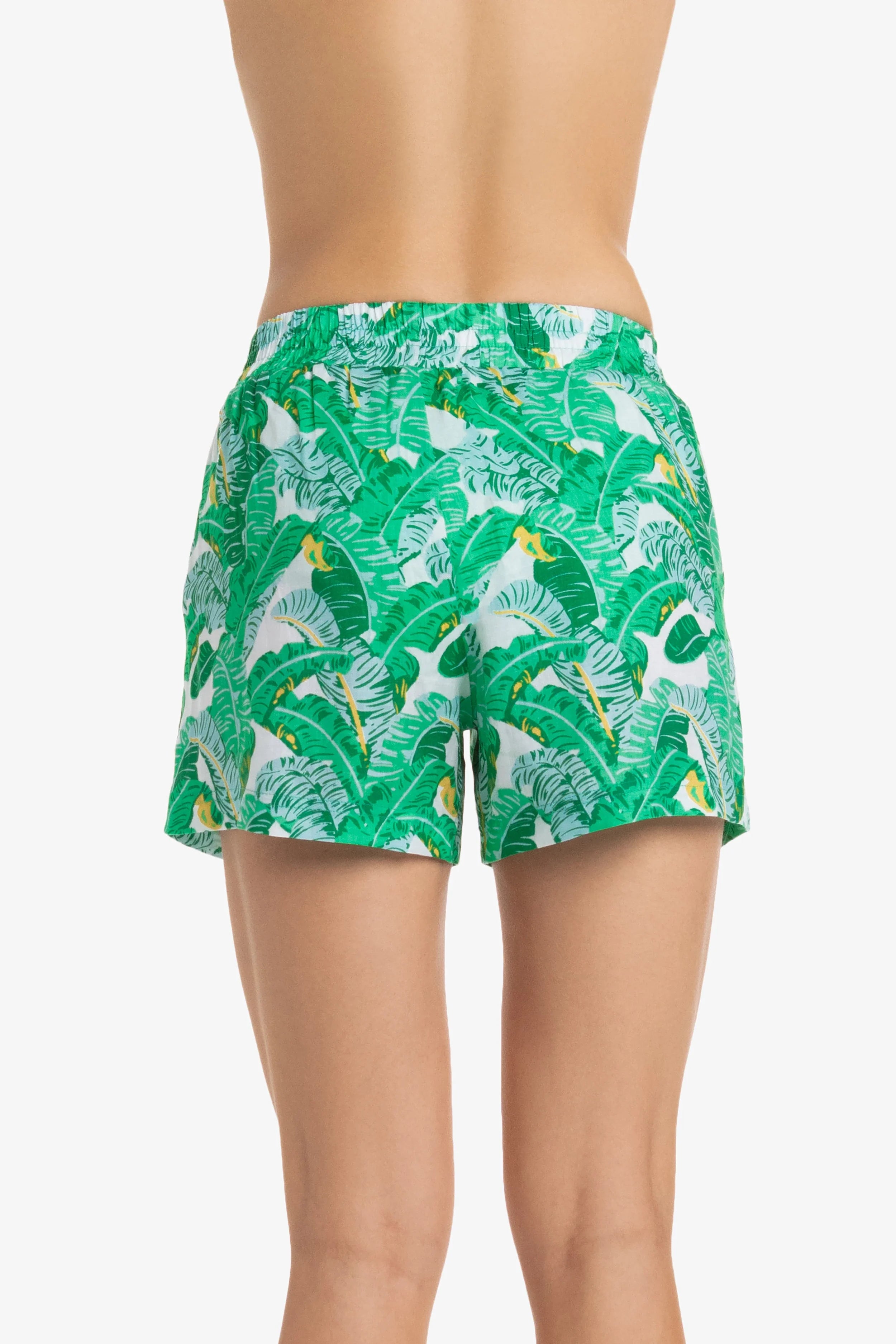 Lauren Short Sleeve Dress with Banana Leaf Print - Floral Summer Dress for Women - Perfect for Beach Vacation, Garden Party & Casual Outings