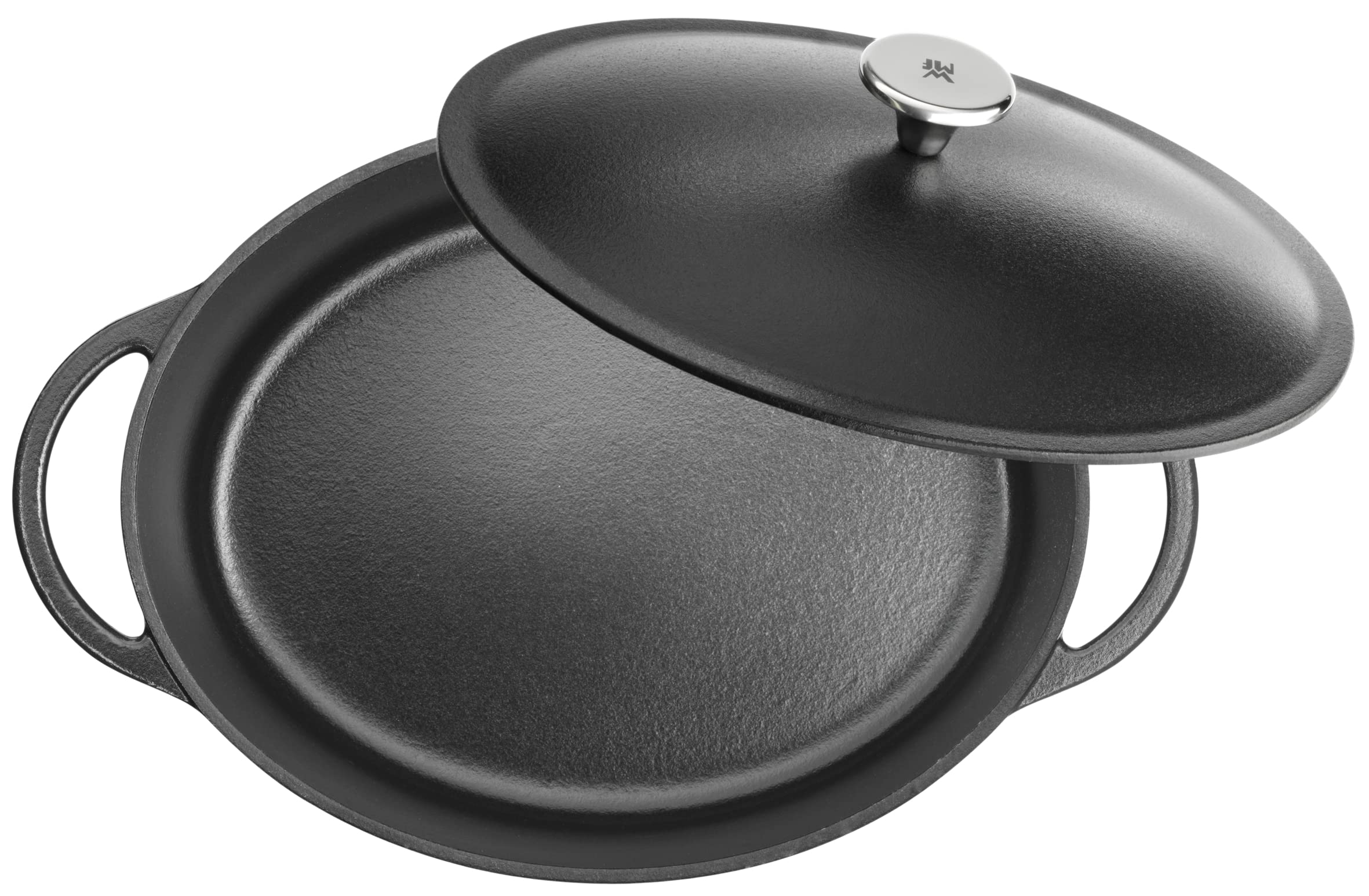 Premium WMF Roasting Pan - Heavy Duty Cast Iron & Stainless Steel Cookware (38.5 x 28 x 13.3 cm) - Perfect for Oven Roasting Turkey, Chicken, Beef & Holiday Meals