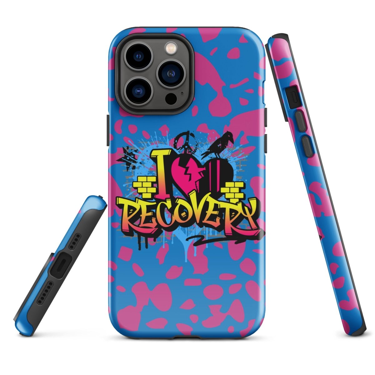I Love Recovery iPhone Tough Case - Durable Protective Cover for iPhone | Perfect for Sober Living & Addiction Recovery Support
