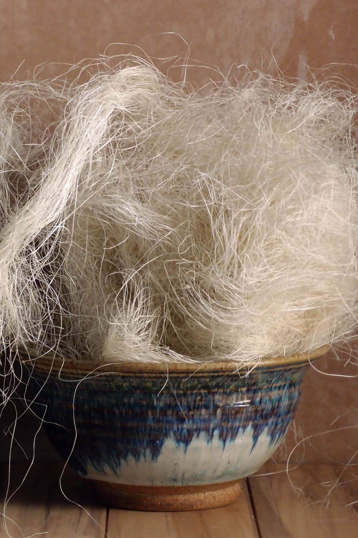Natural Sisal Fiber Shred 125g - Premium Floral Arrangement Supplies for DIY Wreaths, Bouquets & Home Decor