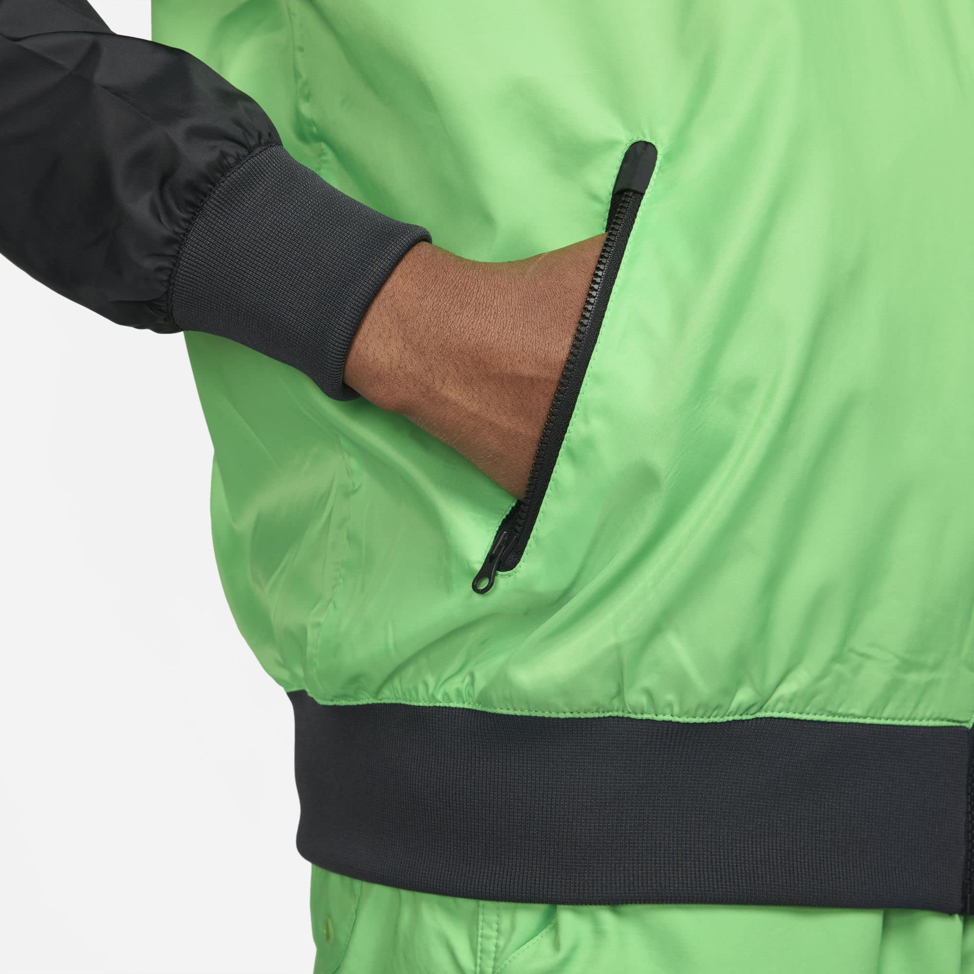 Nike Men's Sportswear Essentials+ Windrunner Woven Jacket - Lightweight Running & Training Jacket for Men (Large, Light Green/Blue/Black) | Perfect for Jogging, Gym Workouts & Outdoor Activities