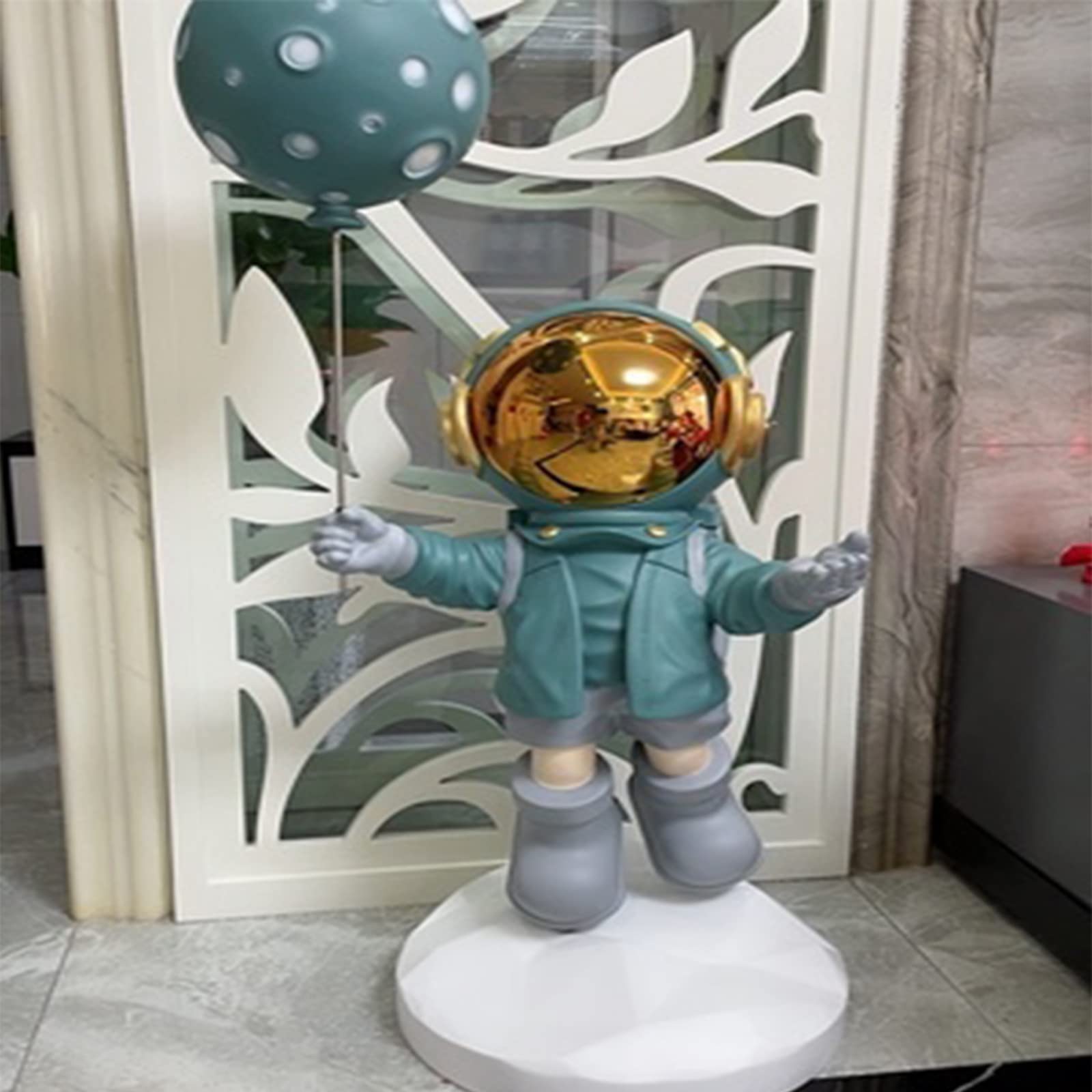 Premium Astronaut Statue - Unique Space-Themed Home Decor for Living Room & Office - Perfect Housewarming Gift for Sci-Fi Lovers & Space Enthusiasts - Ideal for Bookshelf Display, Desk Decor, or Gift Giving